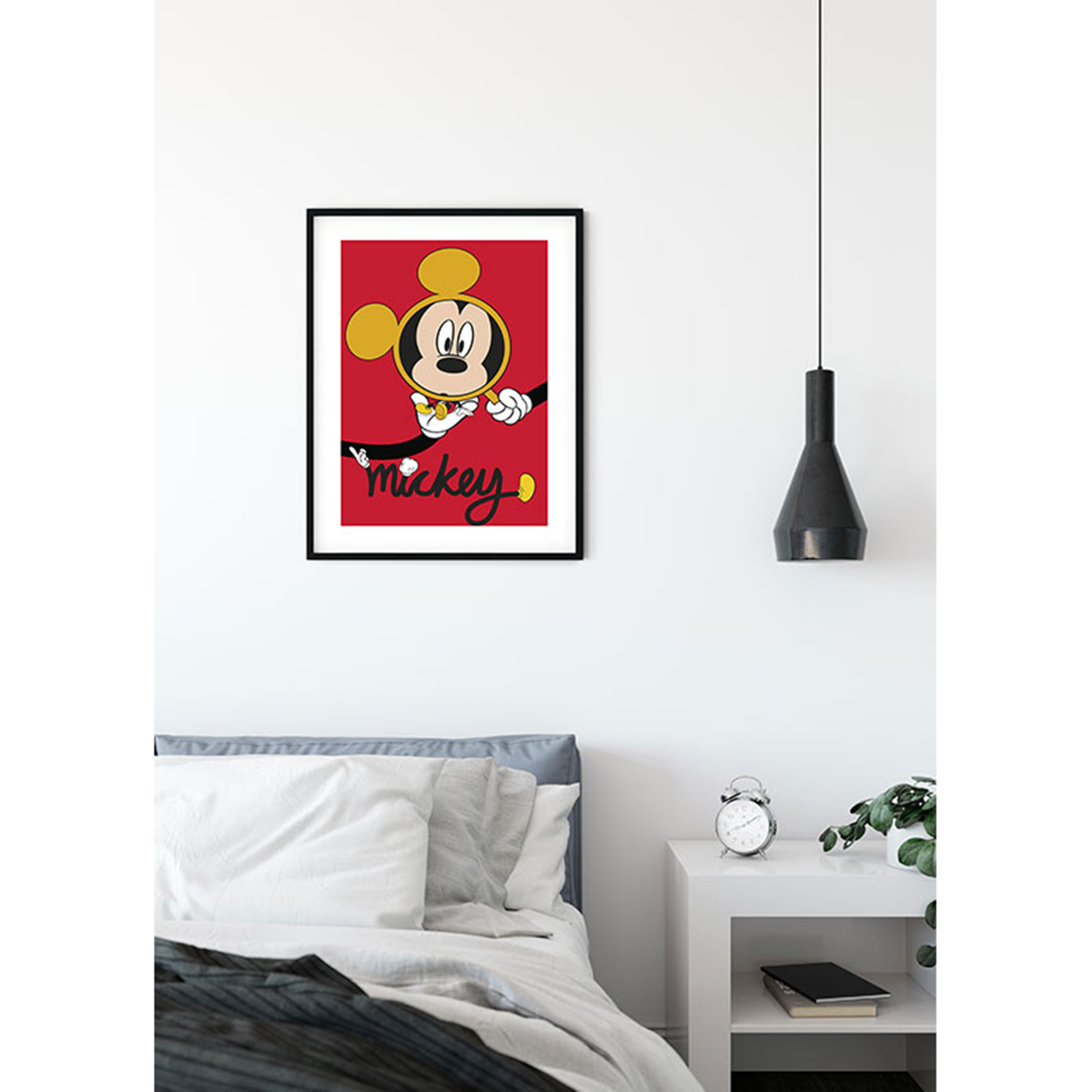 Wandbild MICKEY MOUSE MAGNIFYING GLASS - 50x70 cm