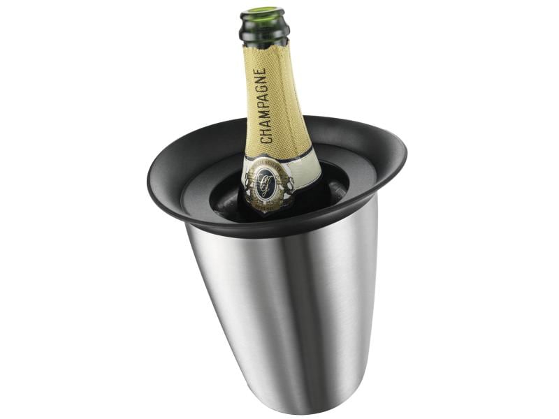 Vacuvin Weinkühler Champagne Elegant Silber Eleganter Champagnerkühler im Edelstahlgehäuse