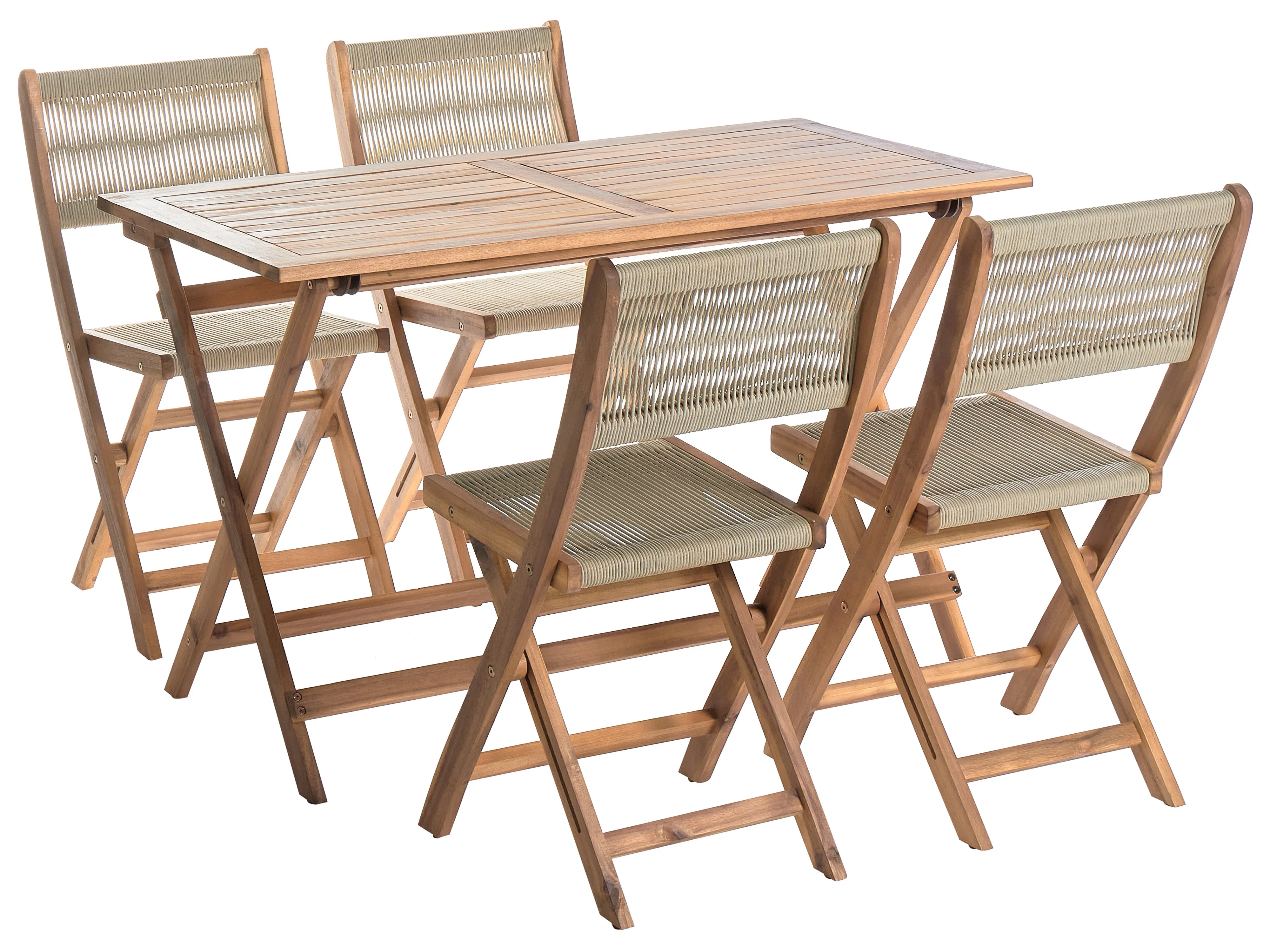 Tuinset 4-zits PROSSEDI Acaciahout Beige