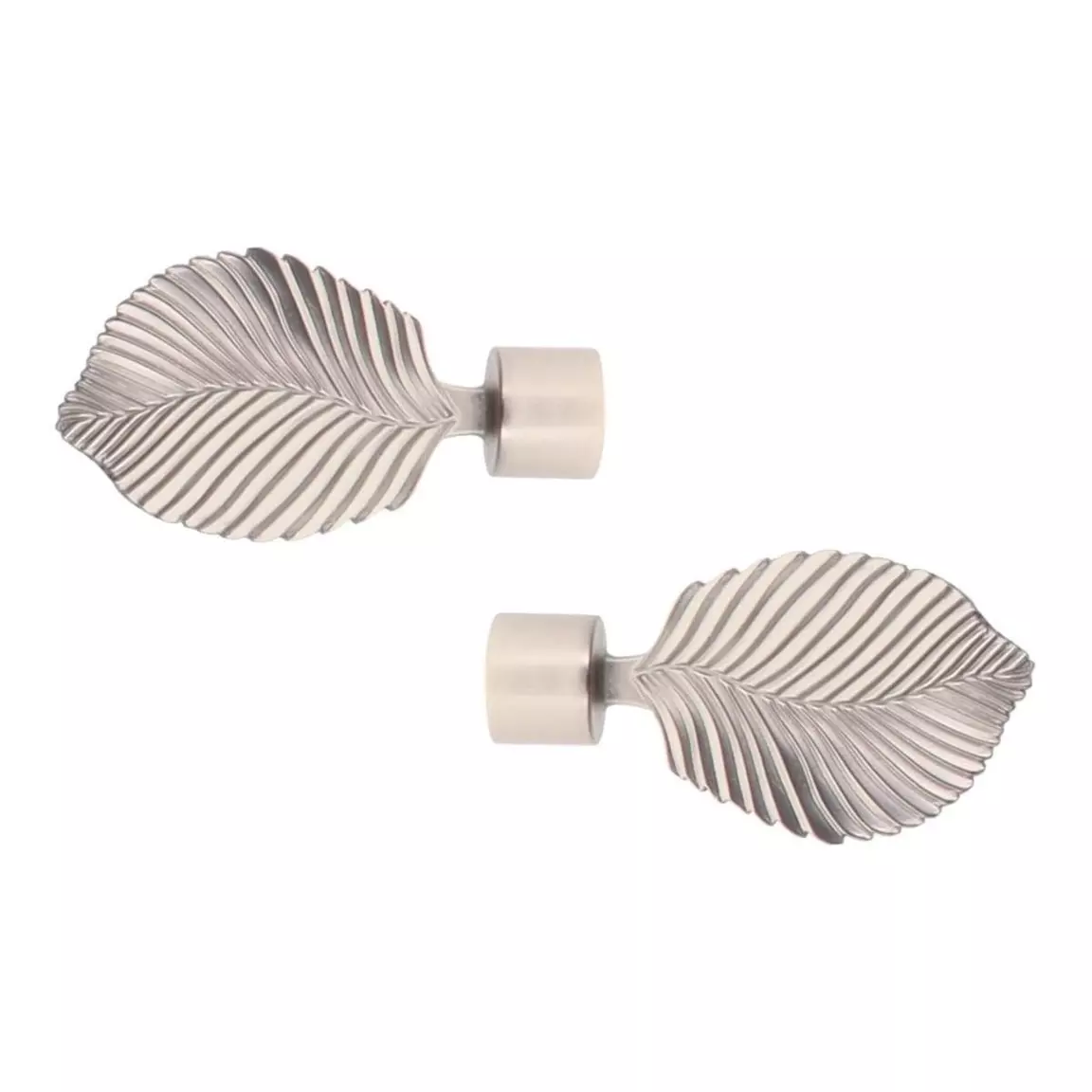 Lot de 2 embouts tringle (D20 mm) Jim Exotica Argent