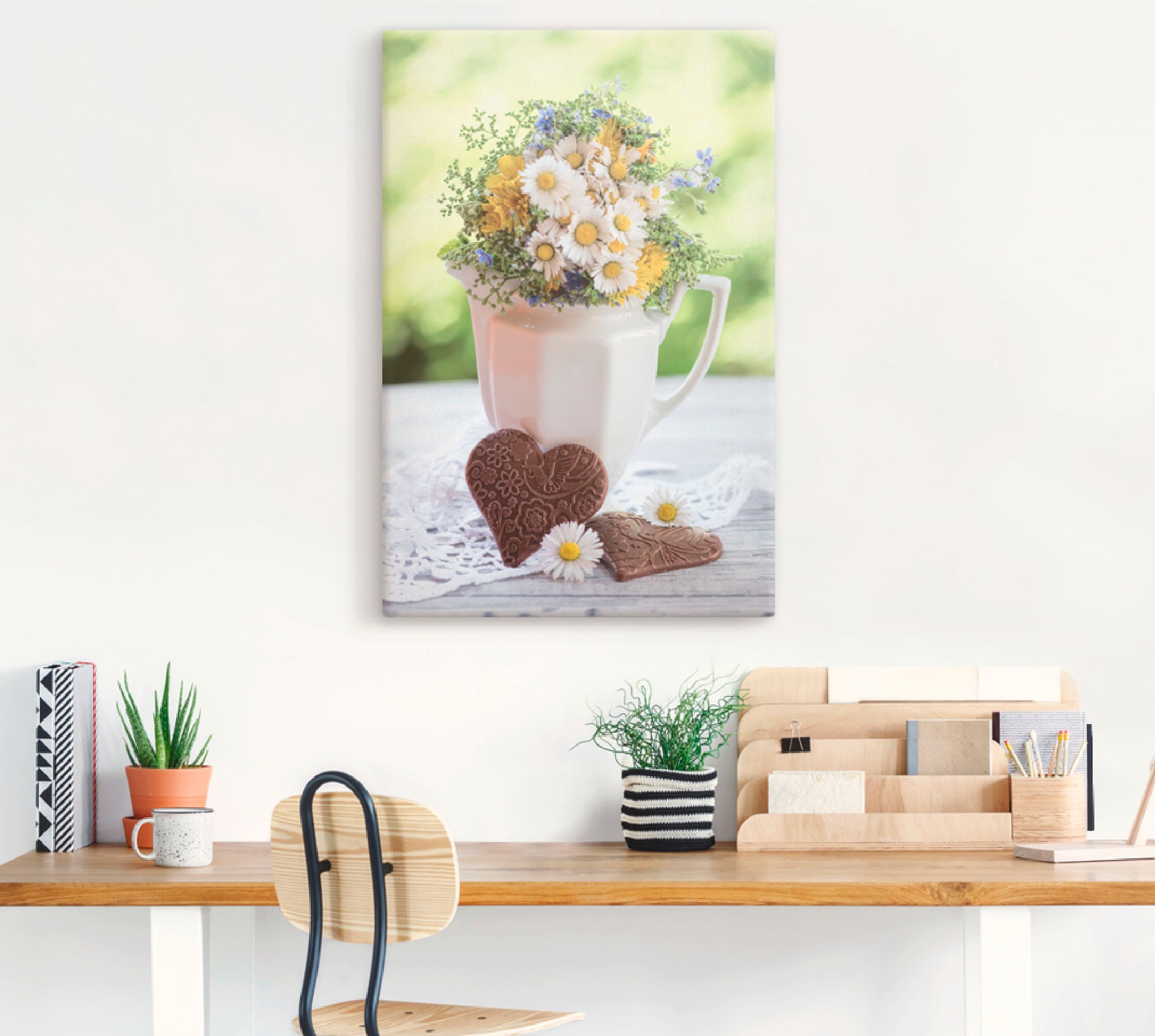 Artland Leinwandbild »Aus Liebe zum Frühling« Vasen & Töpfe 1 Stk. tlg. als Alubild, Outdoorbild, Leinwandbild, Wandaufkleber, versch. Grössen