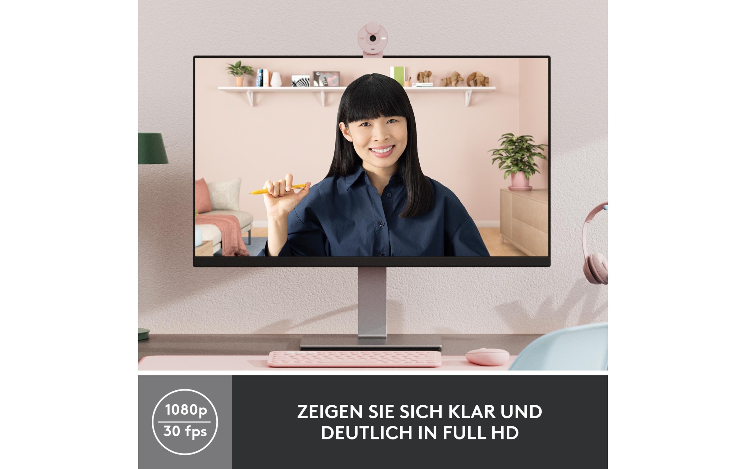 Logitech Webcam »Brio 300 rose«