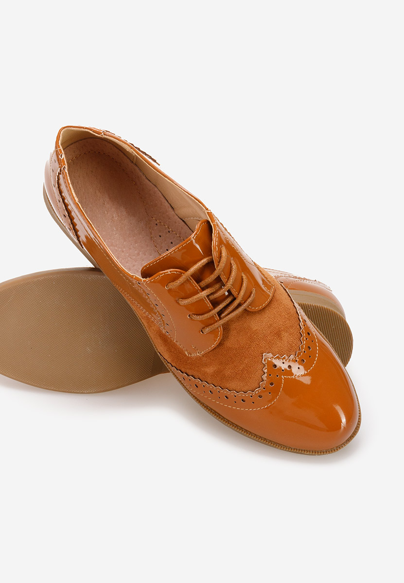 Chaussures oxford femme chameau Bakera
