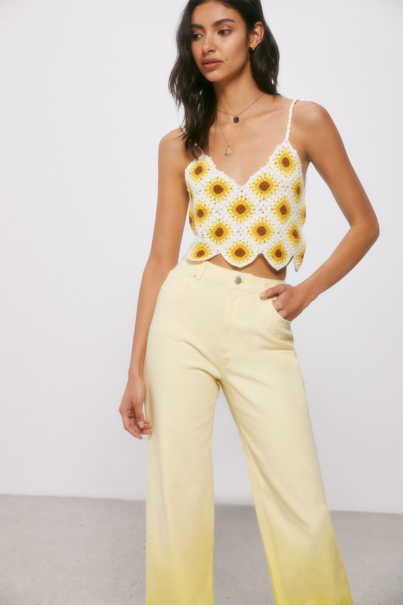 Calça jeans Sunset - amarela