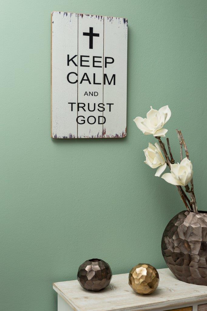 Holzschild - Trust God - 30x45 cm