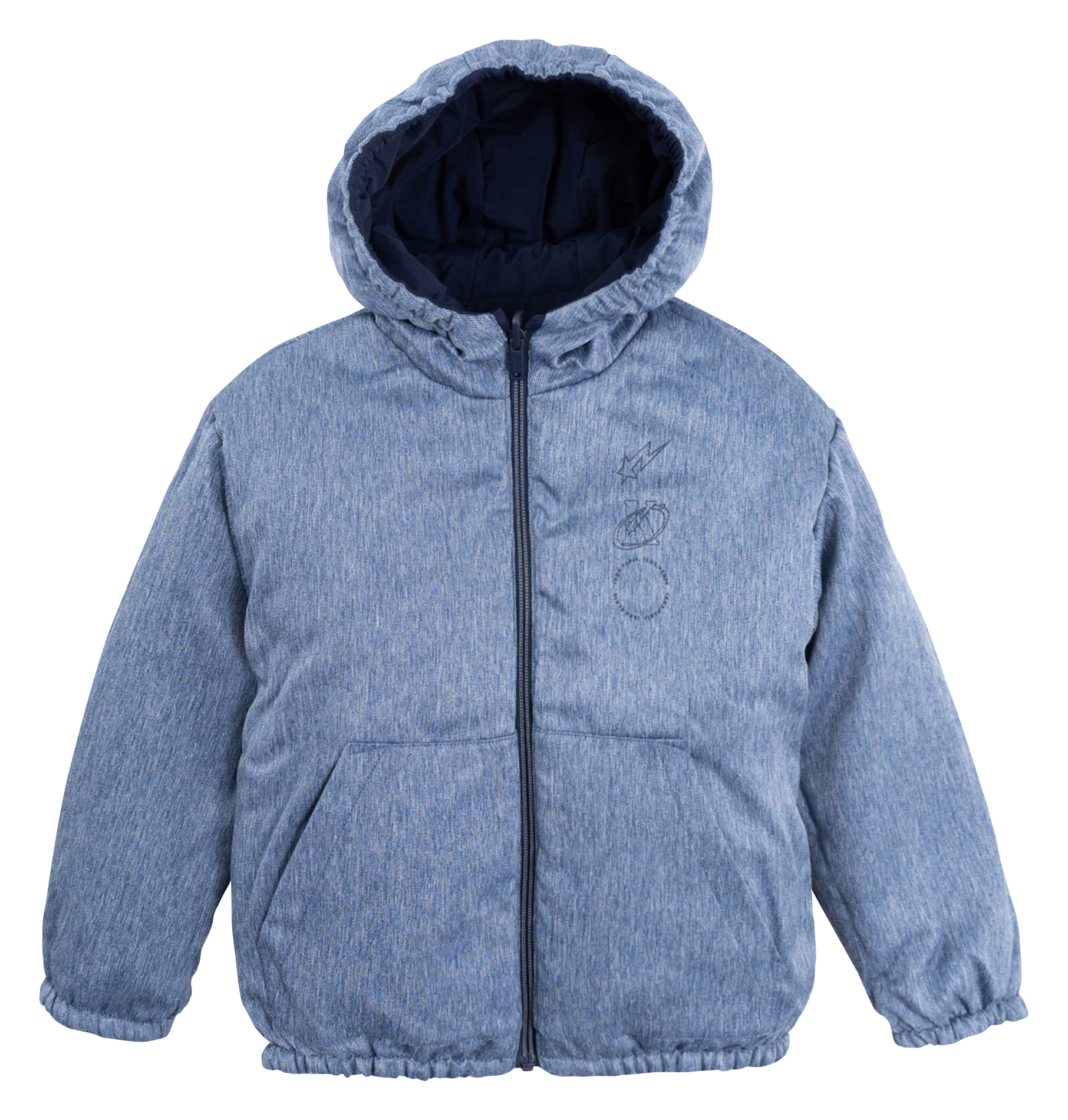 Doudoune réversible à capuche | Bleu