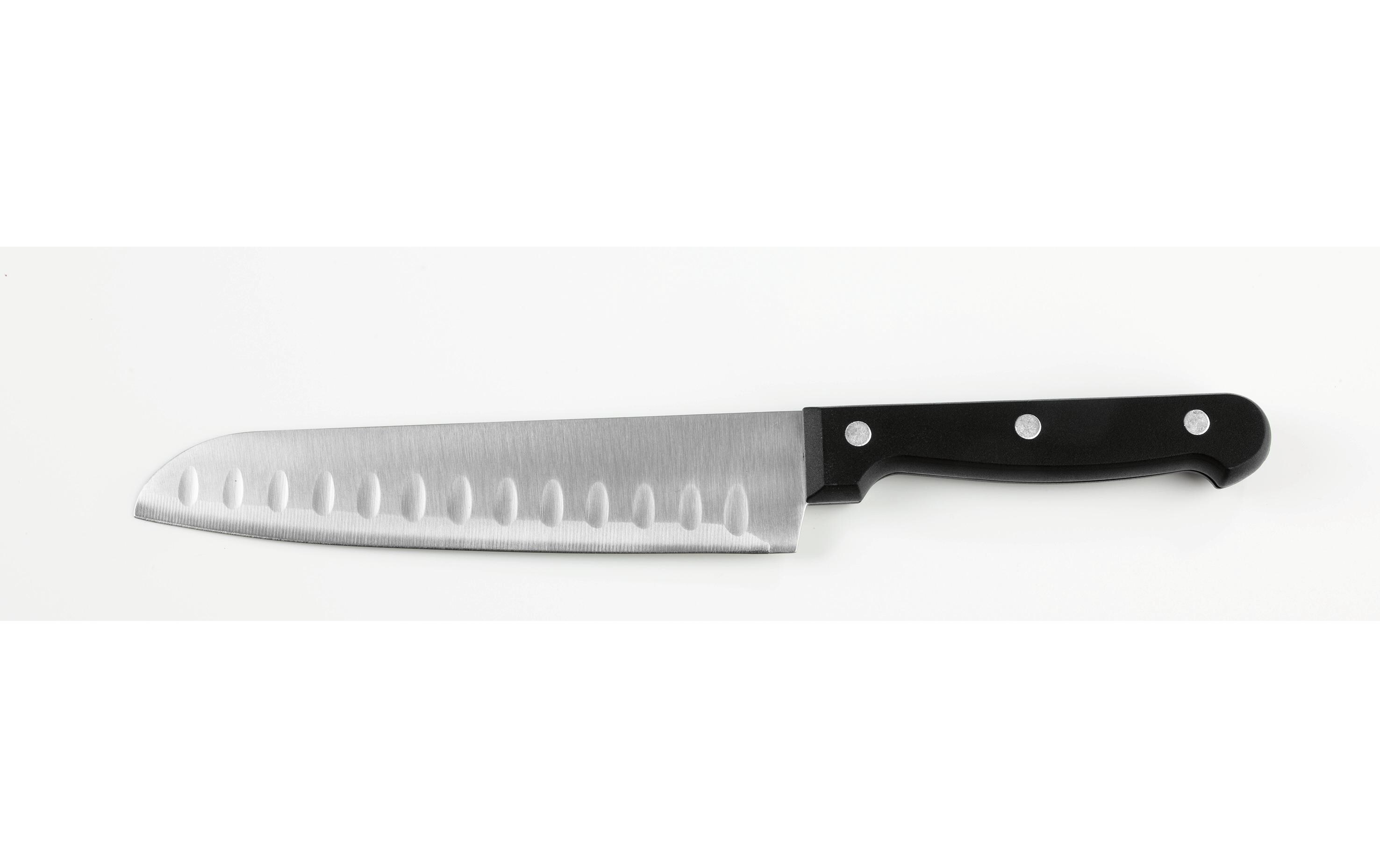 Messerblock-Set mit Messer Edelstahl, 6-Teilig, SchwarzSet aus Messerblock und fünf verschiedenen Messern