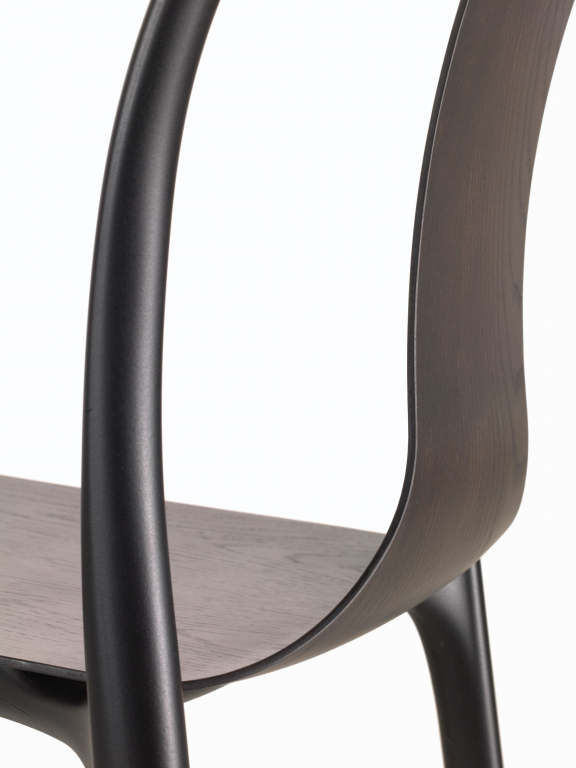 Vitra Belleville Chair Wood stoel donker eiken