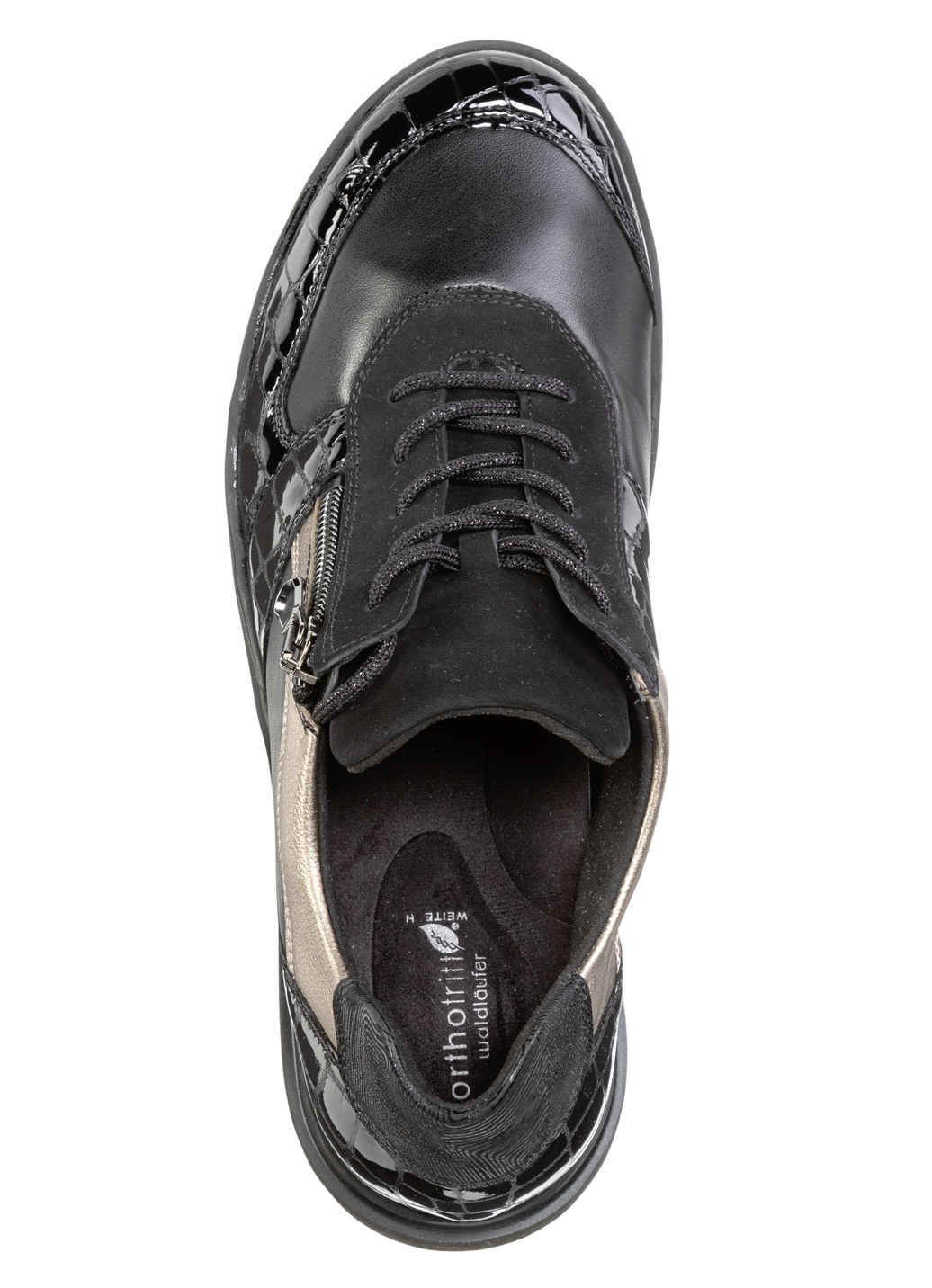 Schnür-Sneaker aus Nappaleder