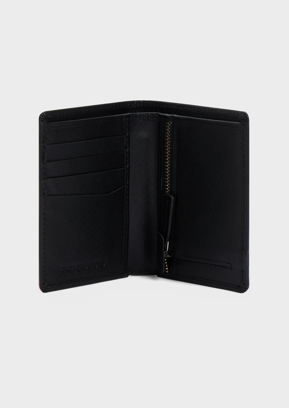 Portefeuille en cuir noir