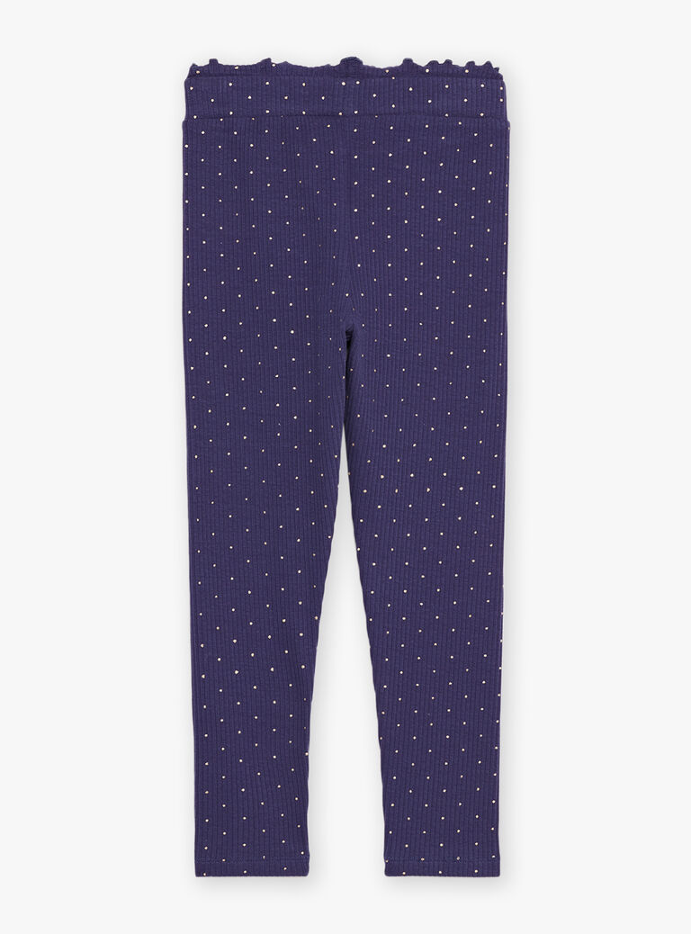2 leggings jaune et bleu marine