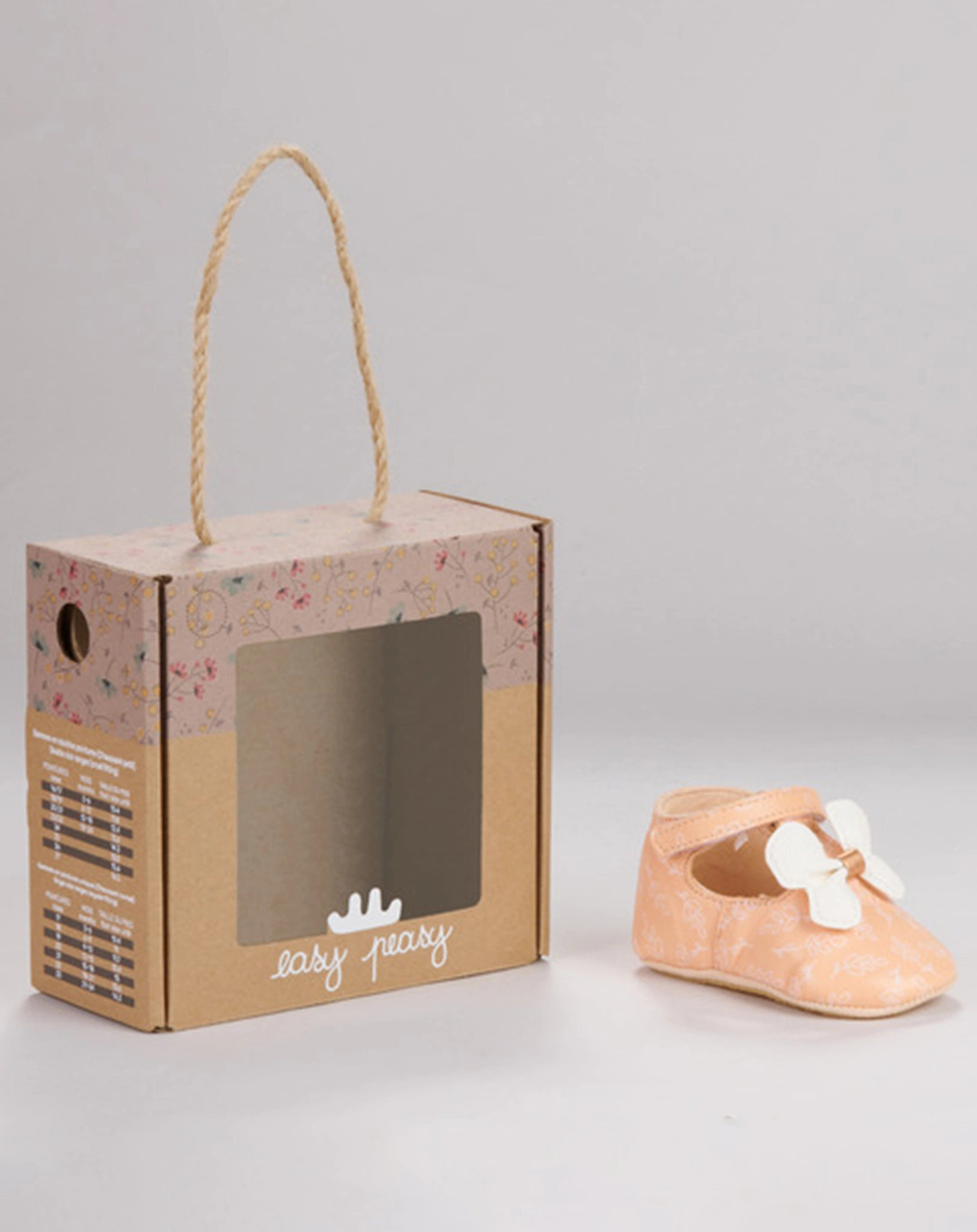 Krabbelschuhe MY LILLYP PAPILLON VOLANT LAVENDEL in abricot