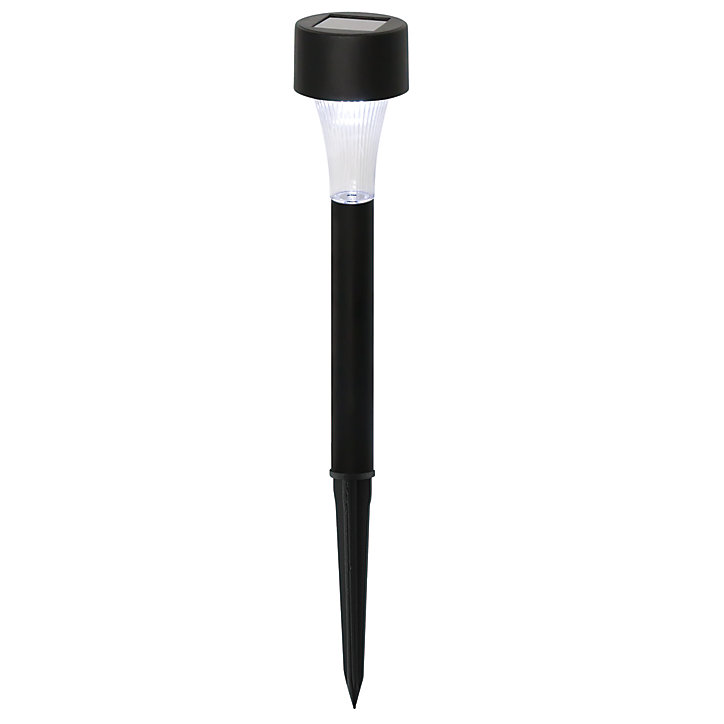 Lot 10 balises extérieures solaires Spike LED intégrée IP44 GoodHome noir