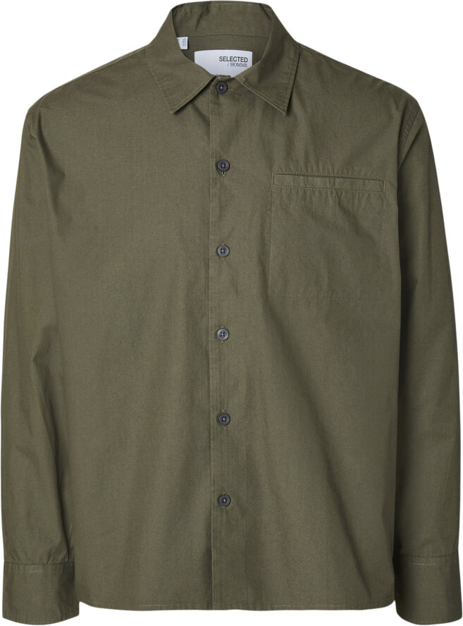 Selected Homme SLHBOXY-PAPER TOUCH SHIRT LS Kalamata