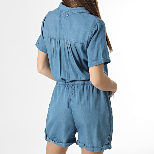 Combishort Femme Miliana Bleu Denim