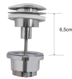 Mueller luxe afvoerplug met clicksysteem 5/4 laag model chroom