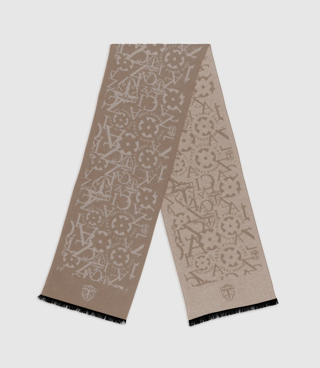 Echarpe avec logo beige ADRIANO