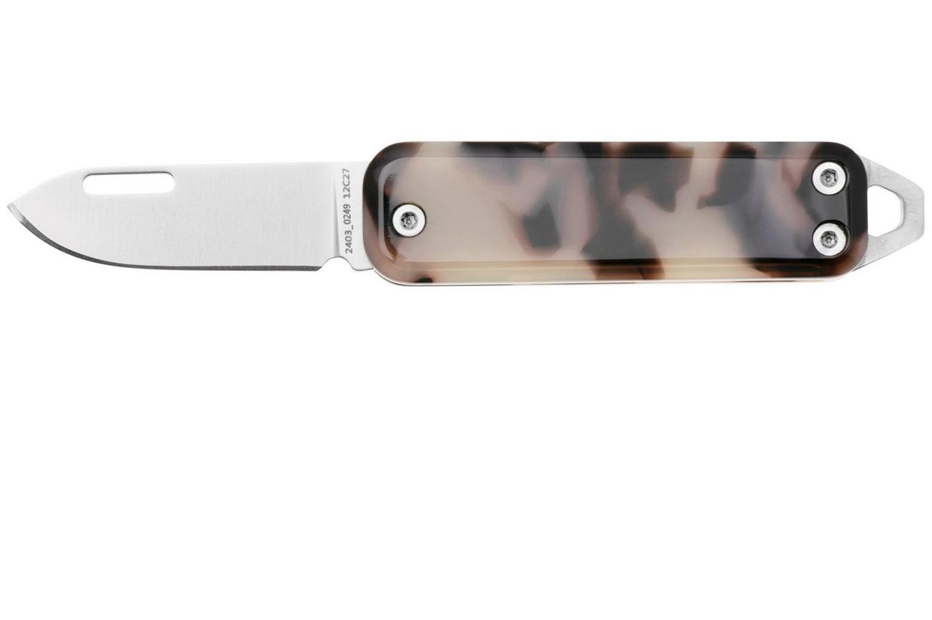 The James Brand The Elko Desert Tortoise Stainless Eco Acetate Straight, zakmes
