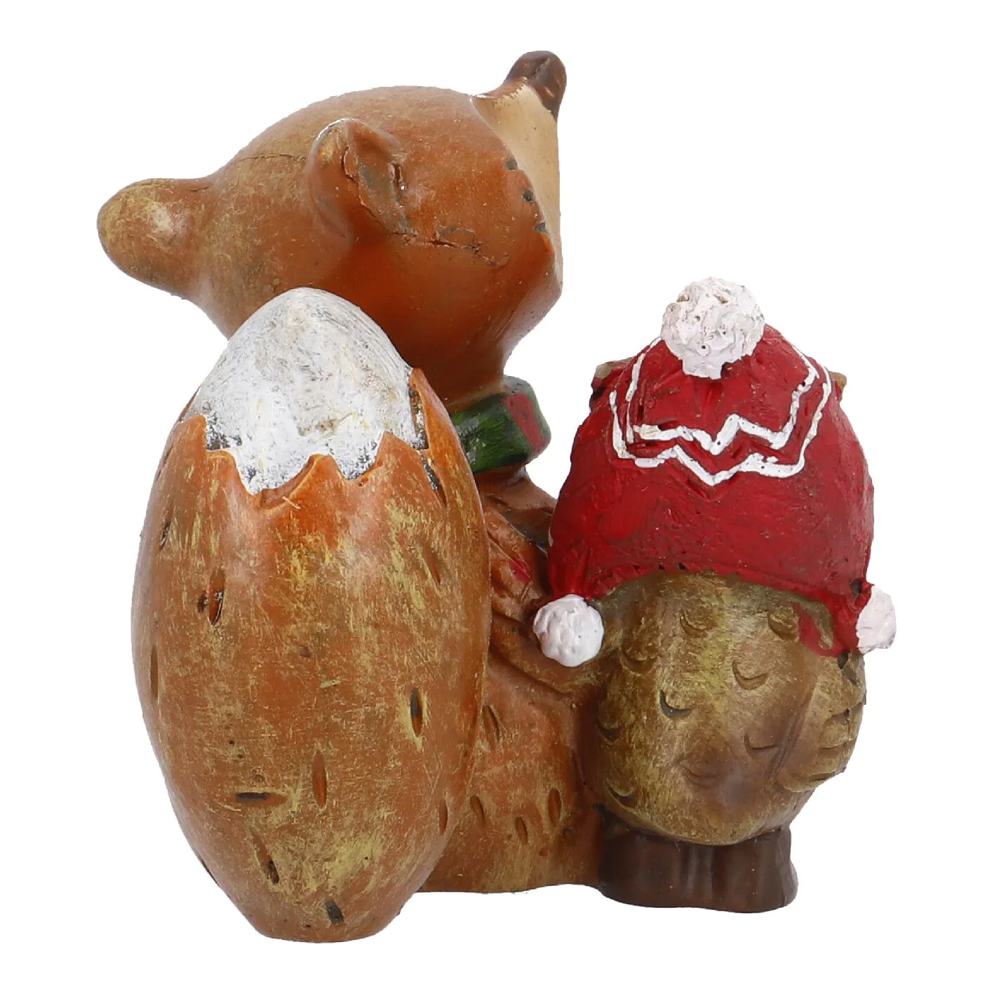 Fuchs mit Eule, Eule links, 6 cm