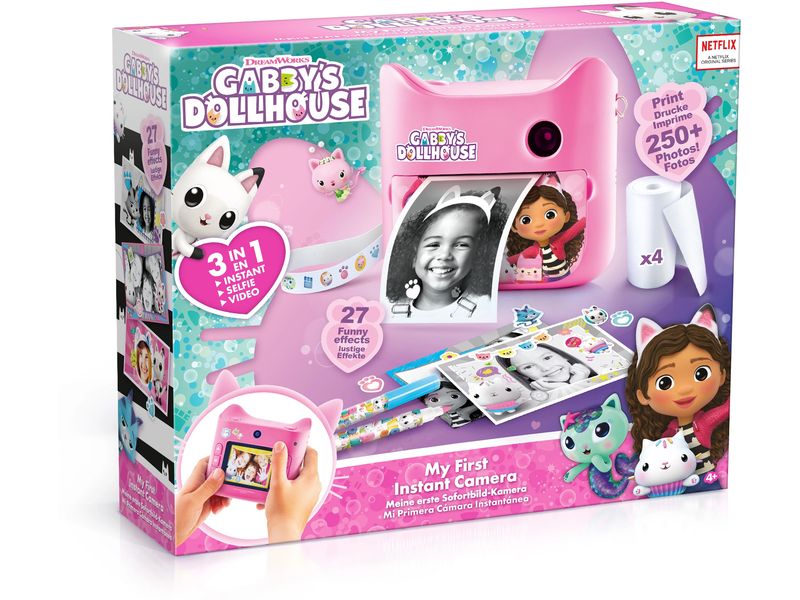 Canal Toys Gabby's Dollhouse Instant Camera Mehrfarbig/Rosa Innovative Digitalkamera mit sofortigem Druck