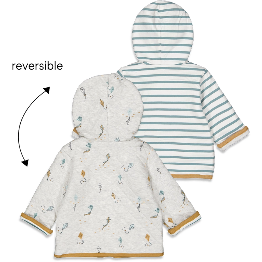 Feetje Wendejacke Keep On Smiling Grau Melange