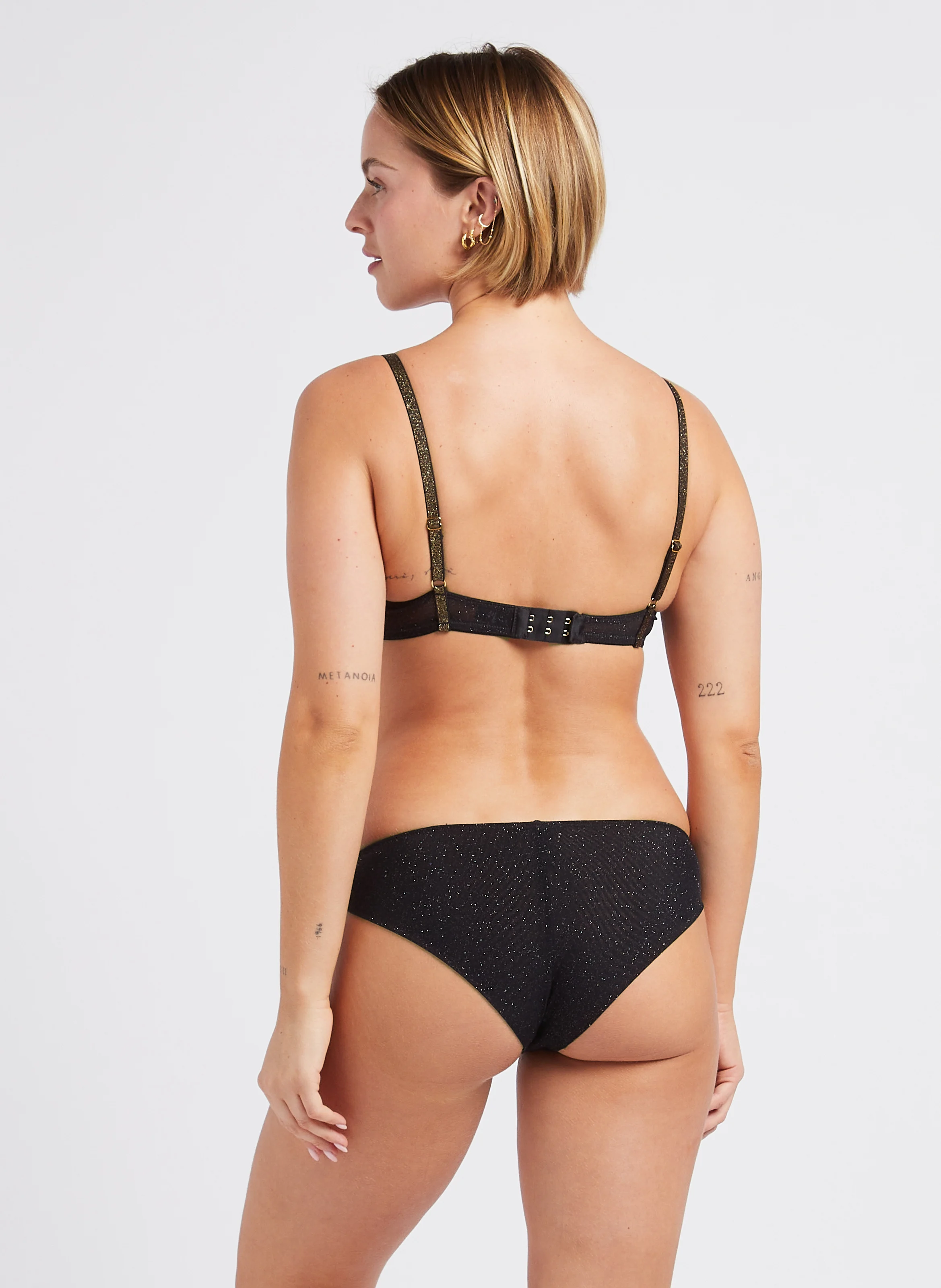 LARA - Culotte effet métallisé| Noir