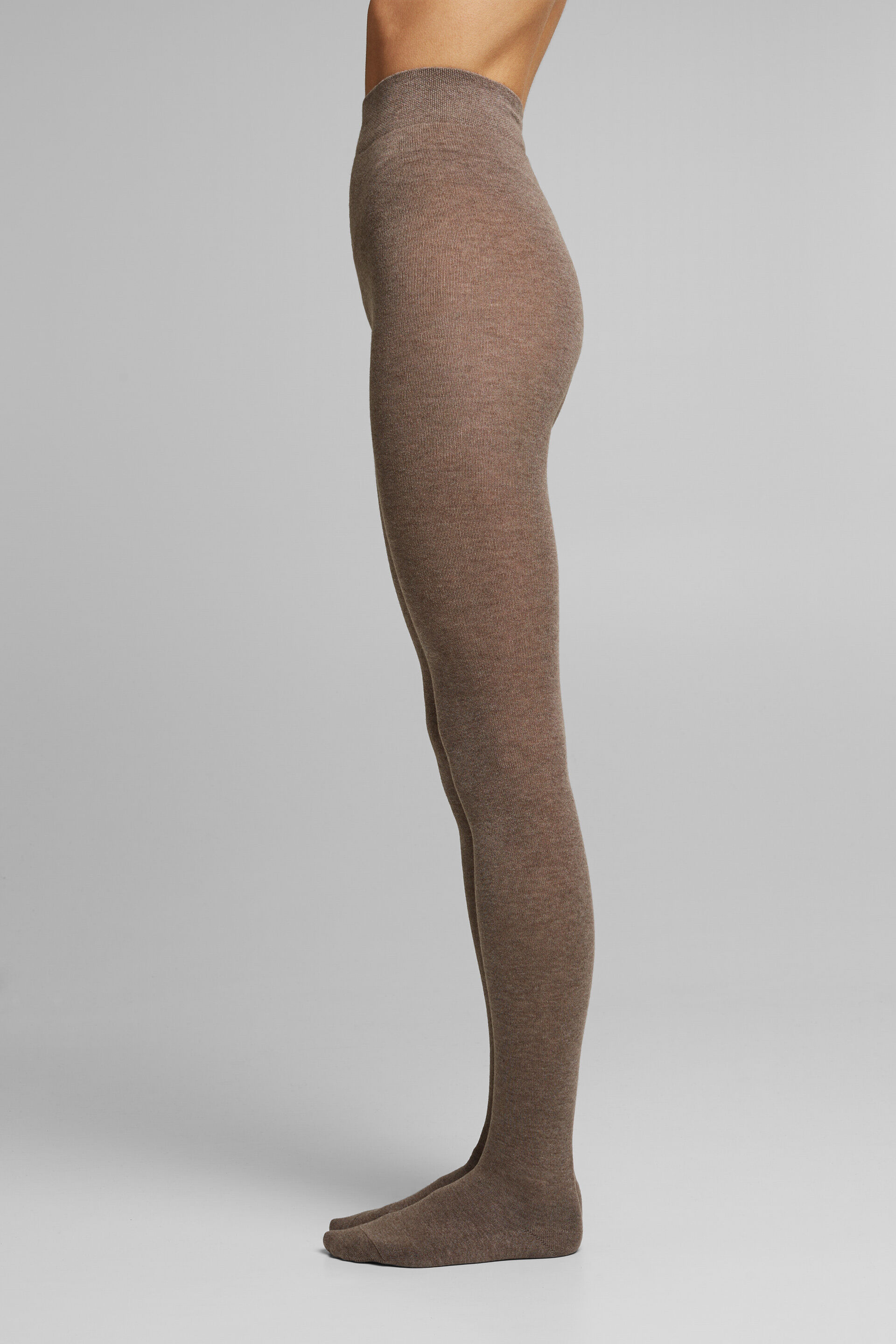 À teneur en laine les collants à la finition chinée