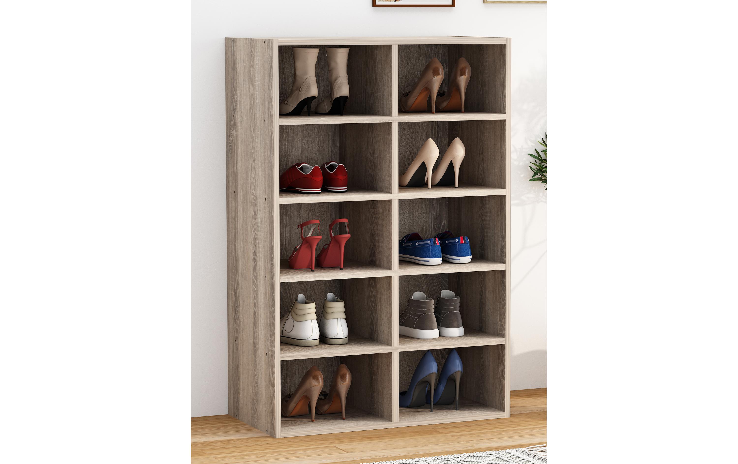 Schuhregal Hinsol M 55 x 83.9 cm, Sonoma EicheSchuhablage