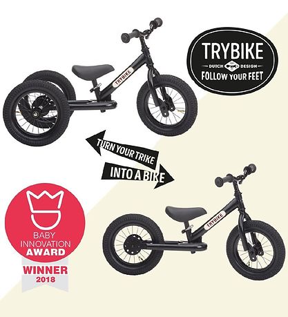 TryBike L?becykel - Steel - Sort