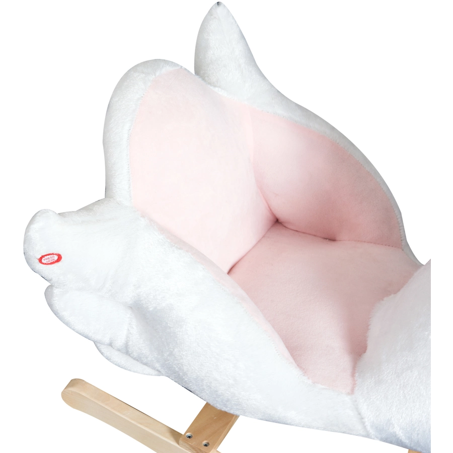 HOMCOM Kinder Schaukelwippe als Schwan rosa, weiß
