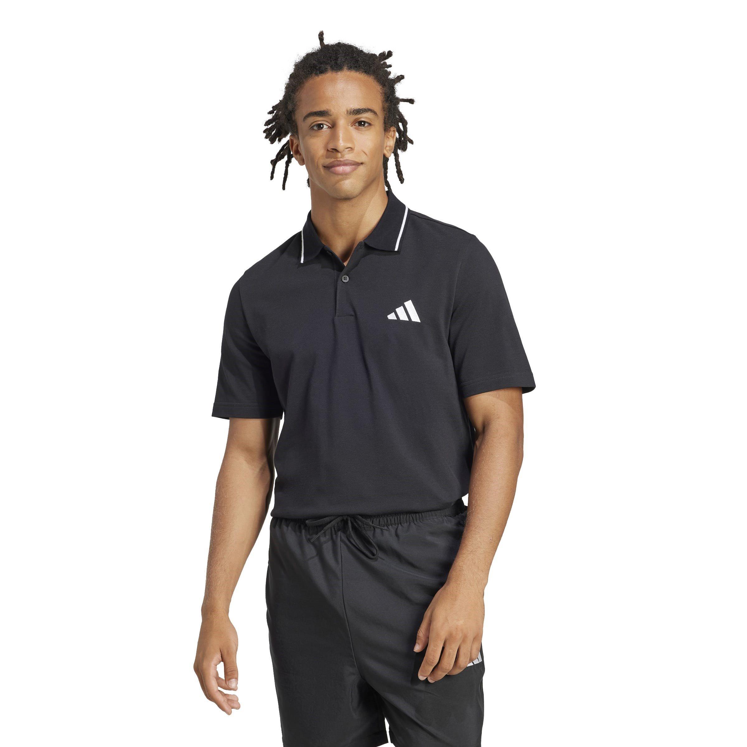 adidas Essentials Mens Cotton 3-Stripes Polo Shirt