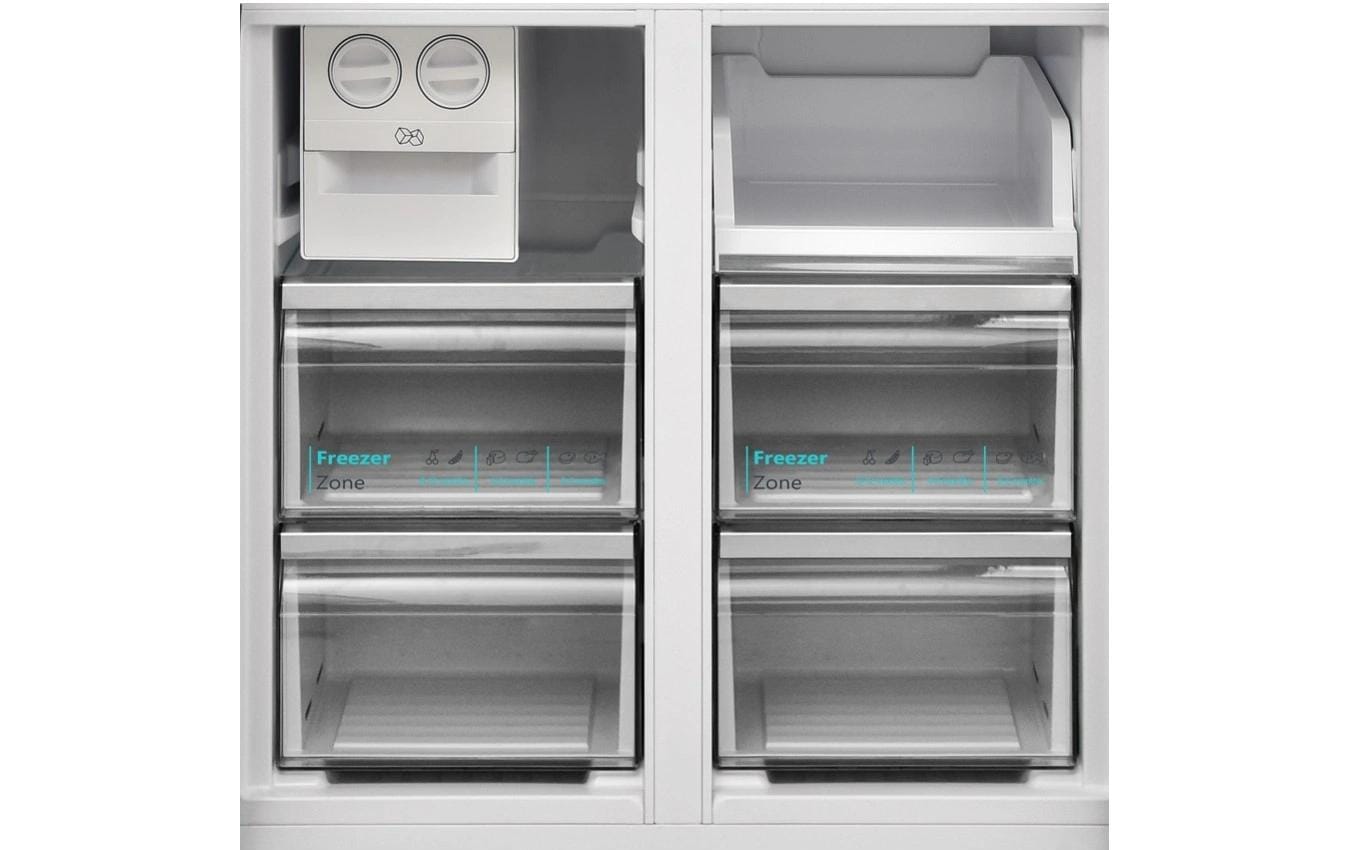 Foodcenter SJ-NFA35IHDPD Edelstahl<br>Side by Side Kühl- und Gefrierteil