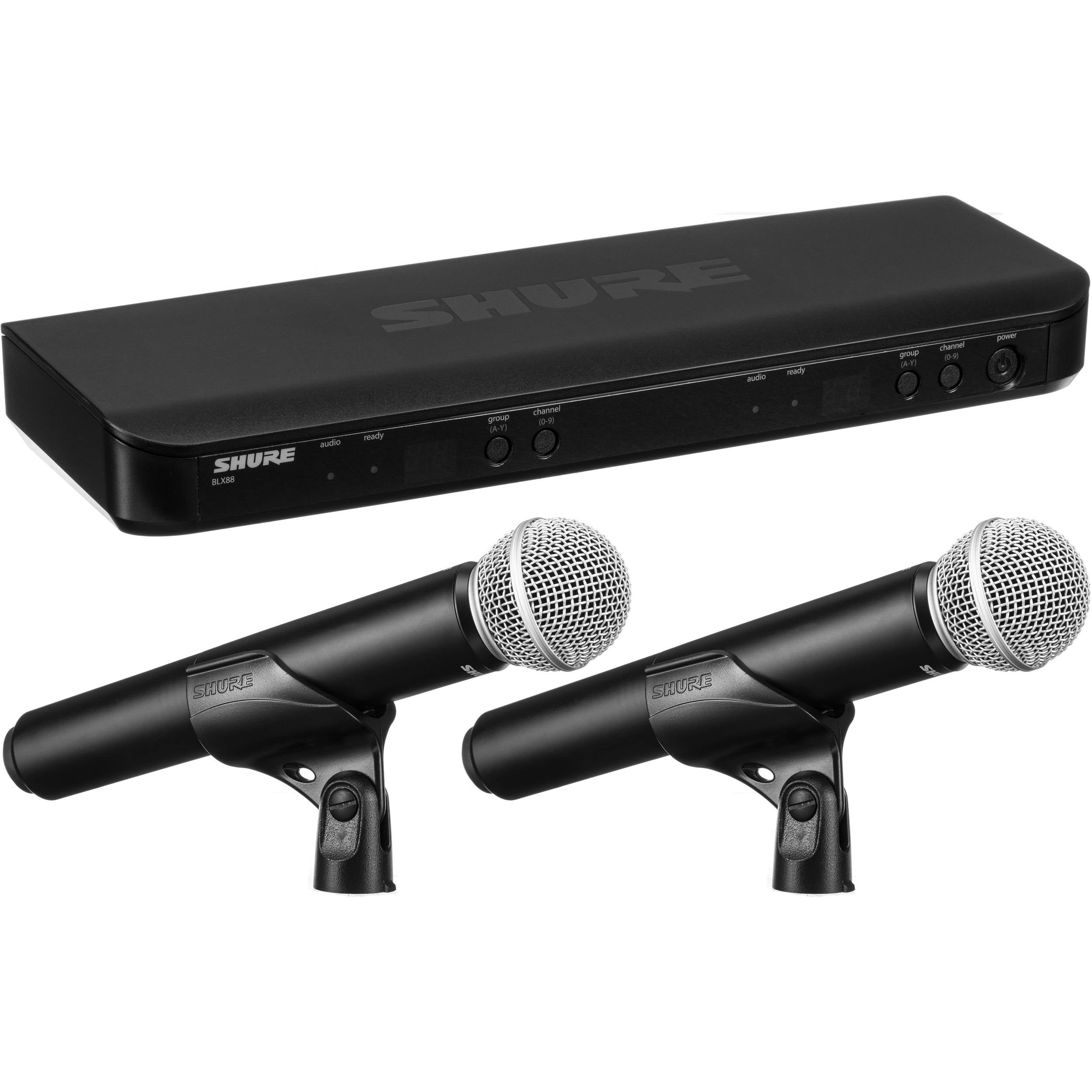 Shure BLX288E/PG58-H8E draadloos handheld systeem (518-542 MHz)