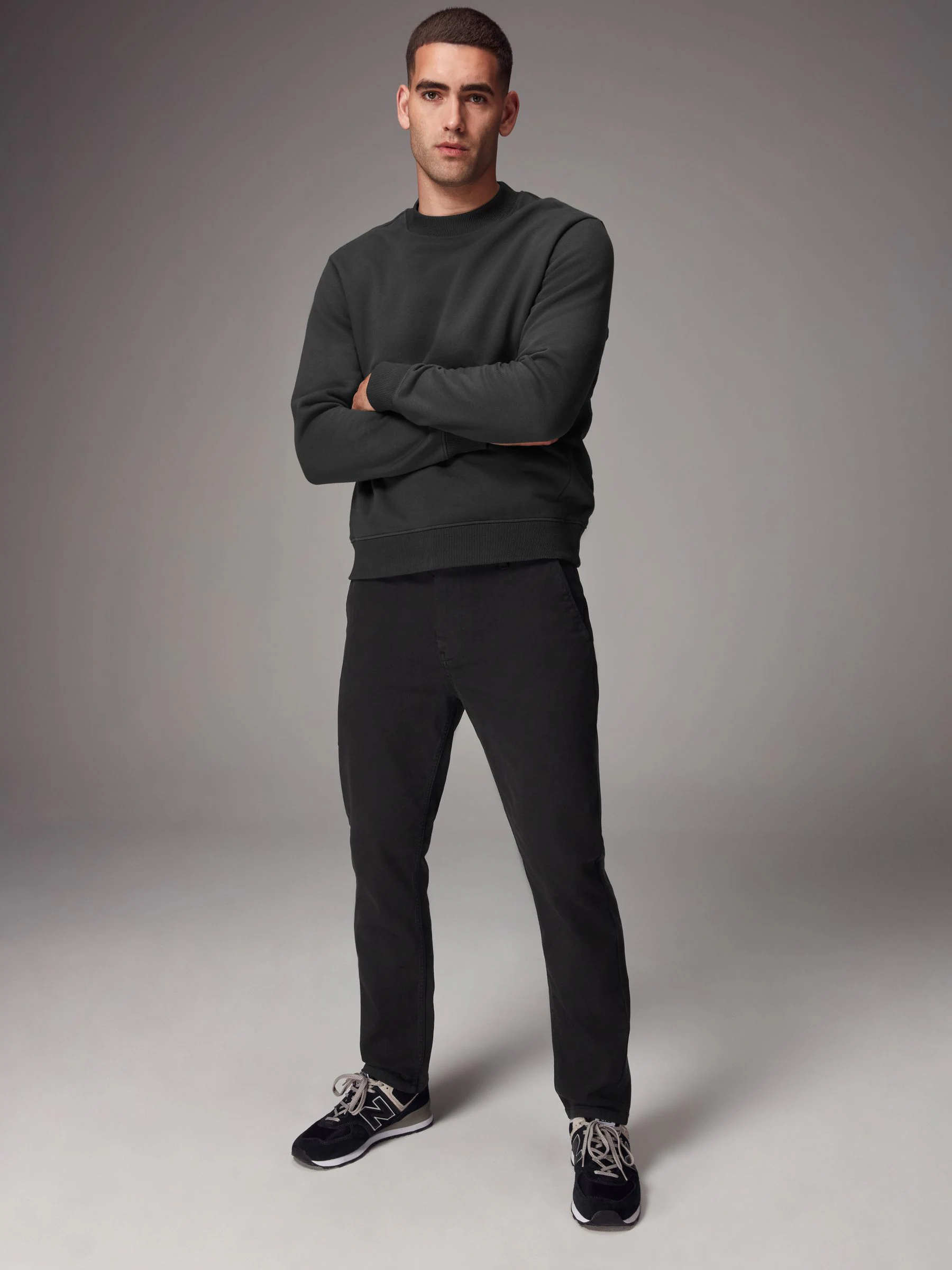 Zwart - Slim Fit - Motionflex chino