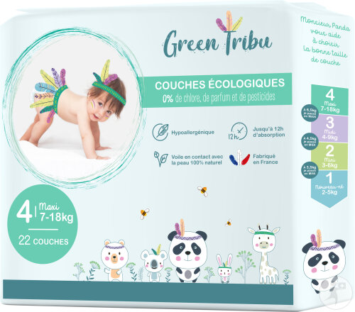 Green Tribu Couches Bébé Maxi T4 22 Pièces