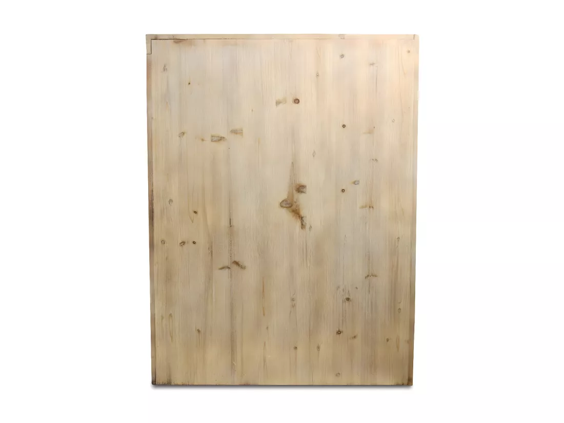 Ilot 2 tiroirs naturel Bois Naturel - Esmée Décoration d'Autrefois