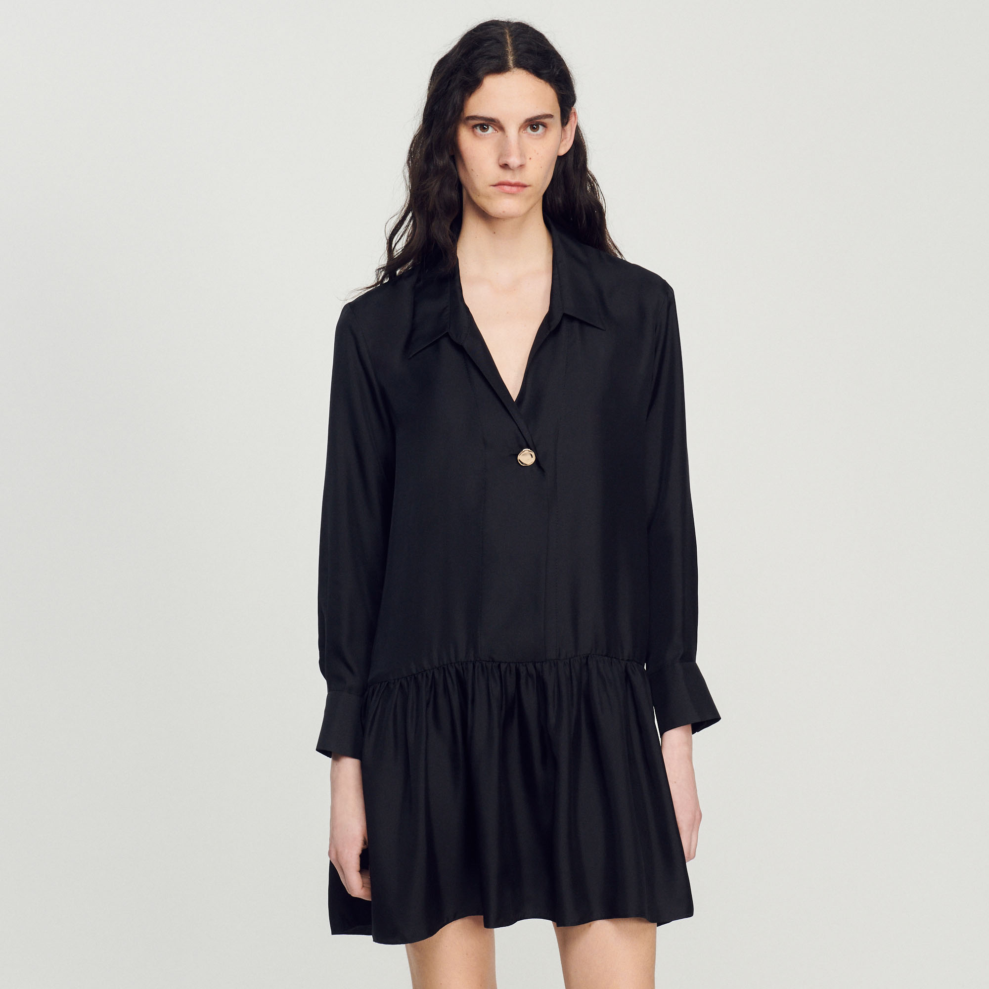 Robe courte en soie
