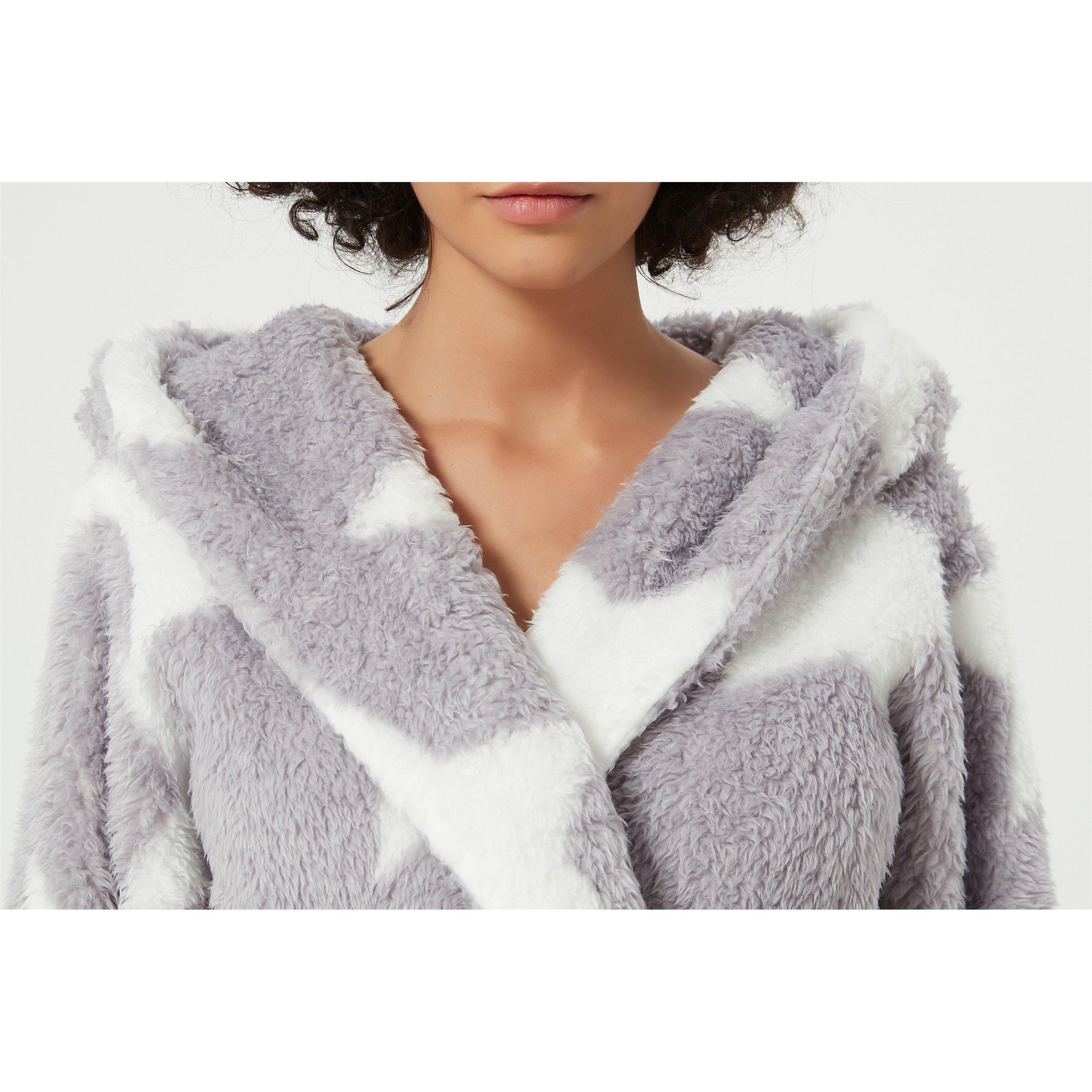 Linea Ladies Sherpa Star Dressing Gown