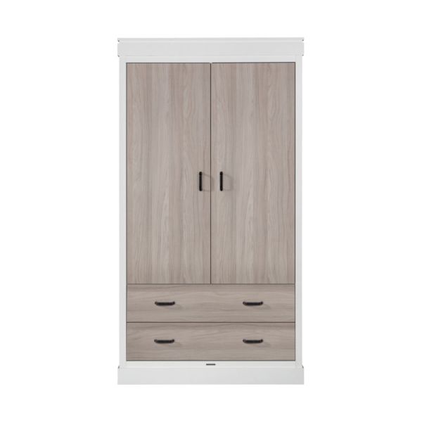 Kidsmill Newport Kledingkast 2-Deurs Wit / Eiken