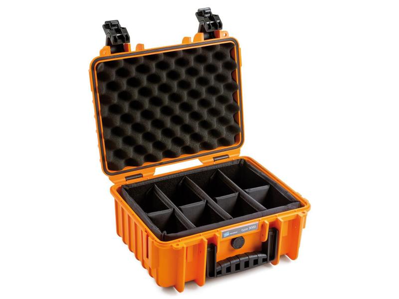 B&W Outdoor-Koffer Typ 3000 RPD Orange Idealer Outdoor-Koffer für Fotografie-Einsteiger