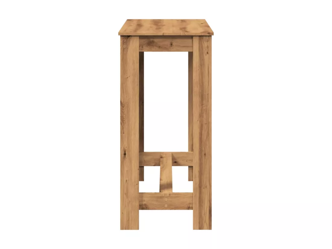 Table de bar chêne artisanal 102x50x103,5 cm bois d'ingénierie