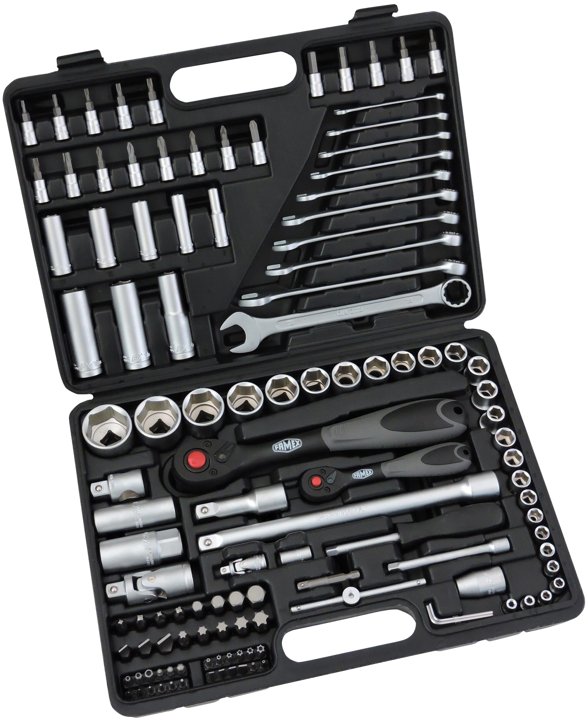FAMEX 568-46 Mechaniker Steckschlüsselsatz - Werkzeugkoffer 120-teilig