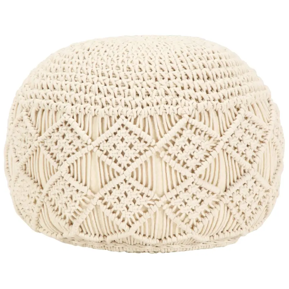 vidaXL - Poef - Beige - Katoen