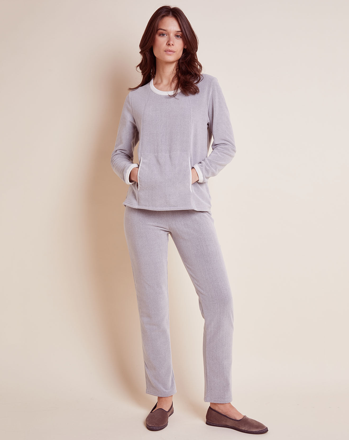 Le Chat Pyjama en Velours Sweet gris