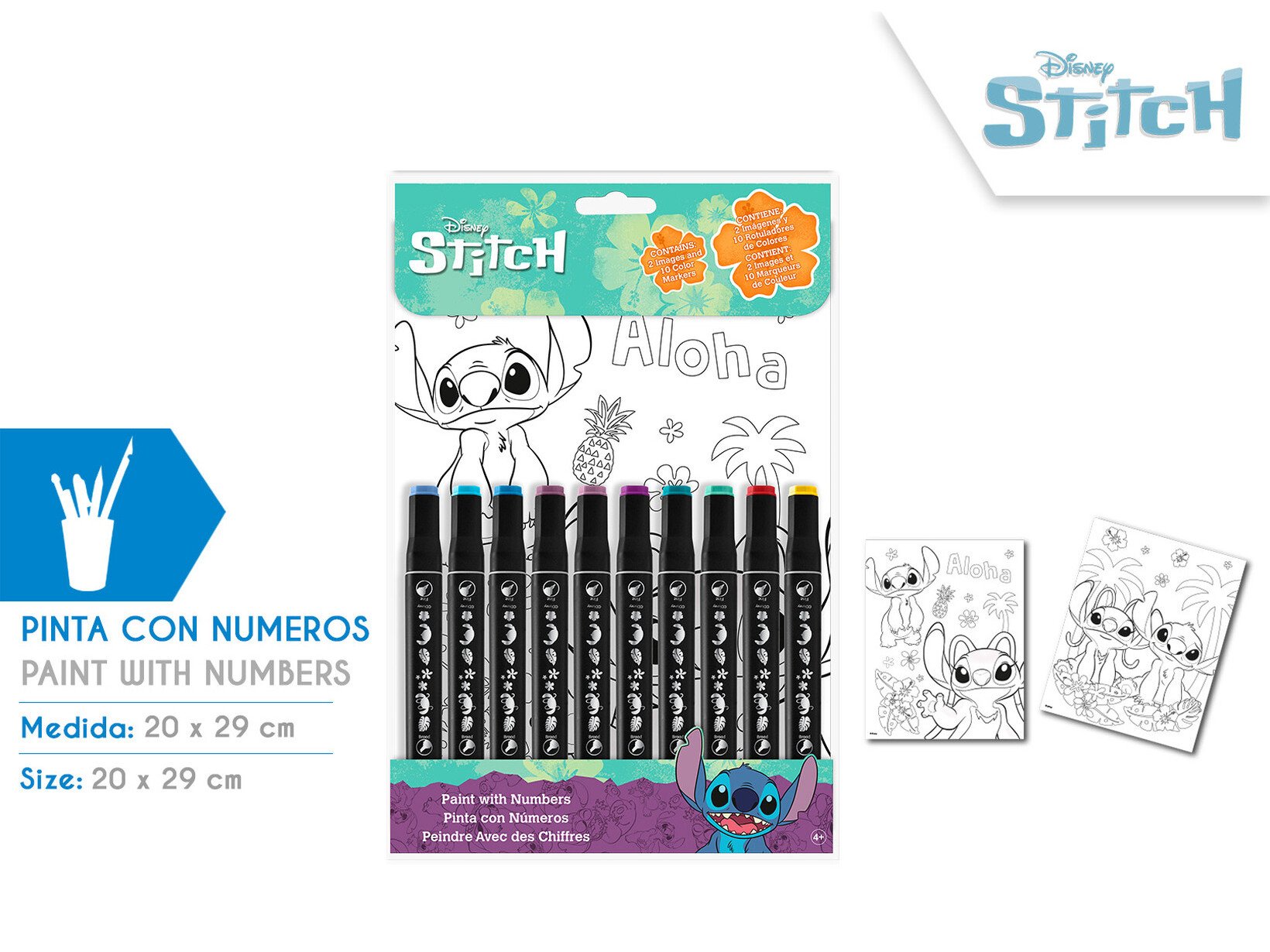 PINTA COM NUMEROS STITCH