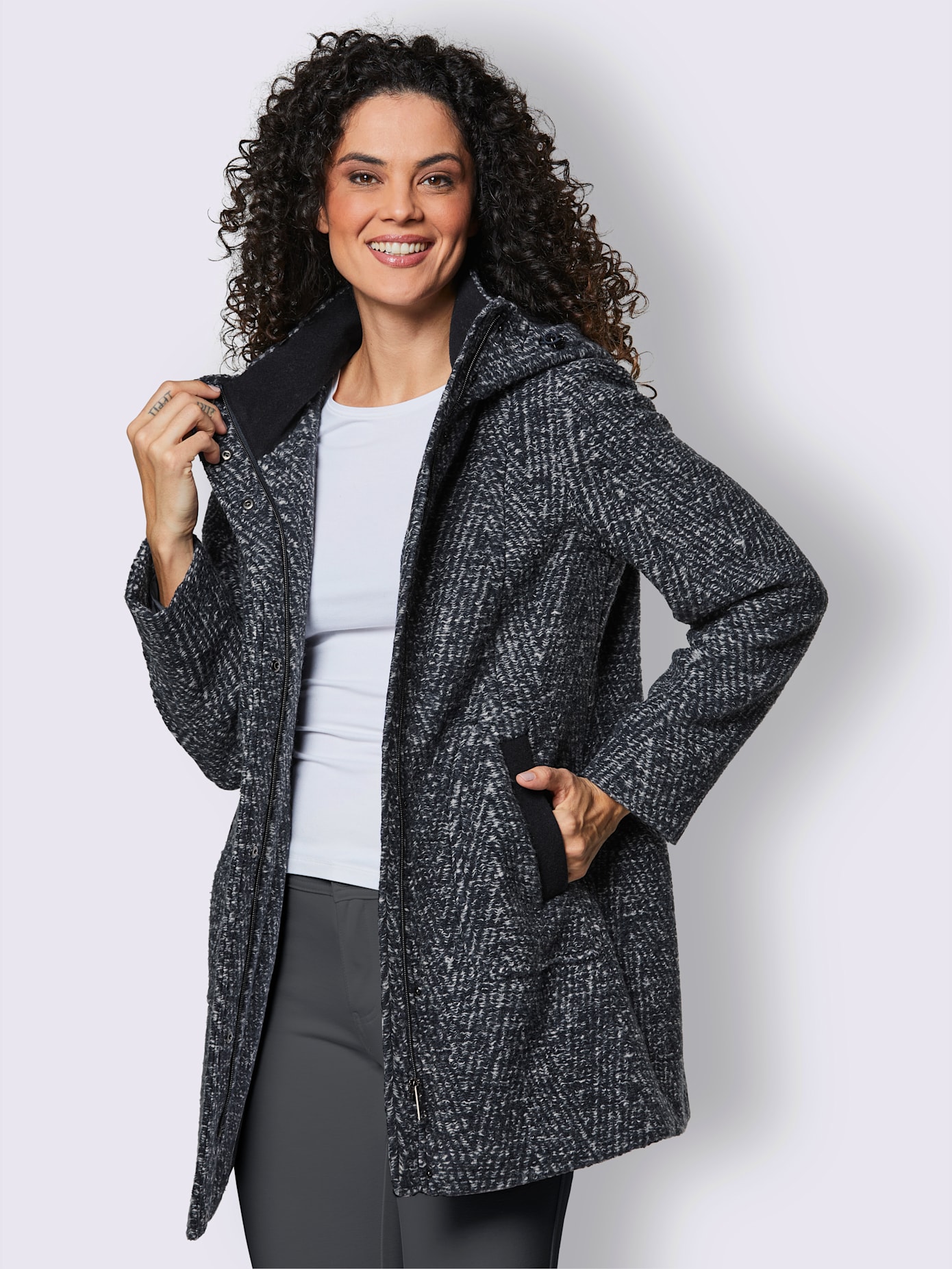 Veste laine/acrylique 22% laine