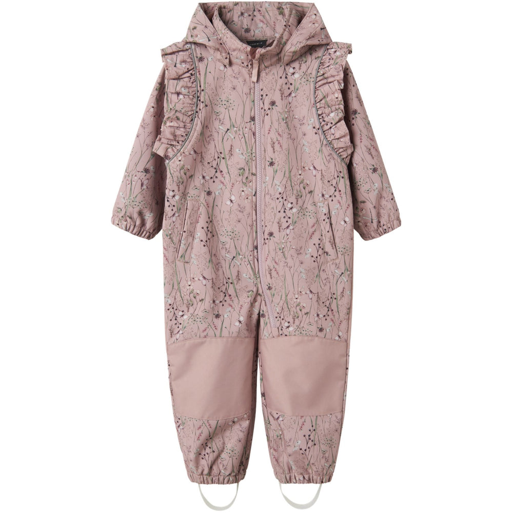 Køb Name It Pale Mauve Flower Meadow Alfa08 Softshell Dragt Flæse Fo