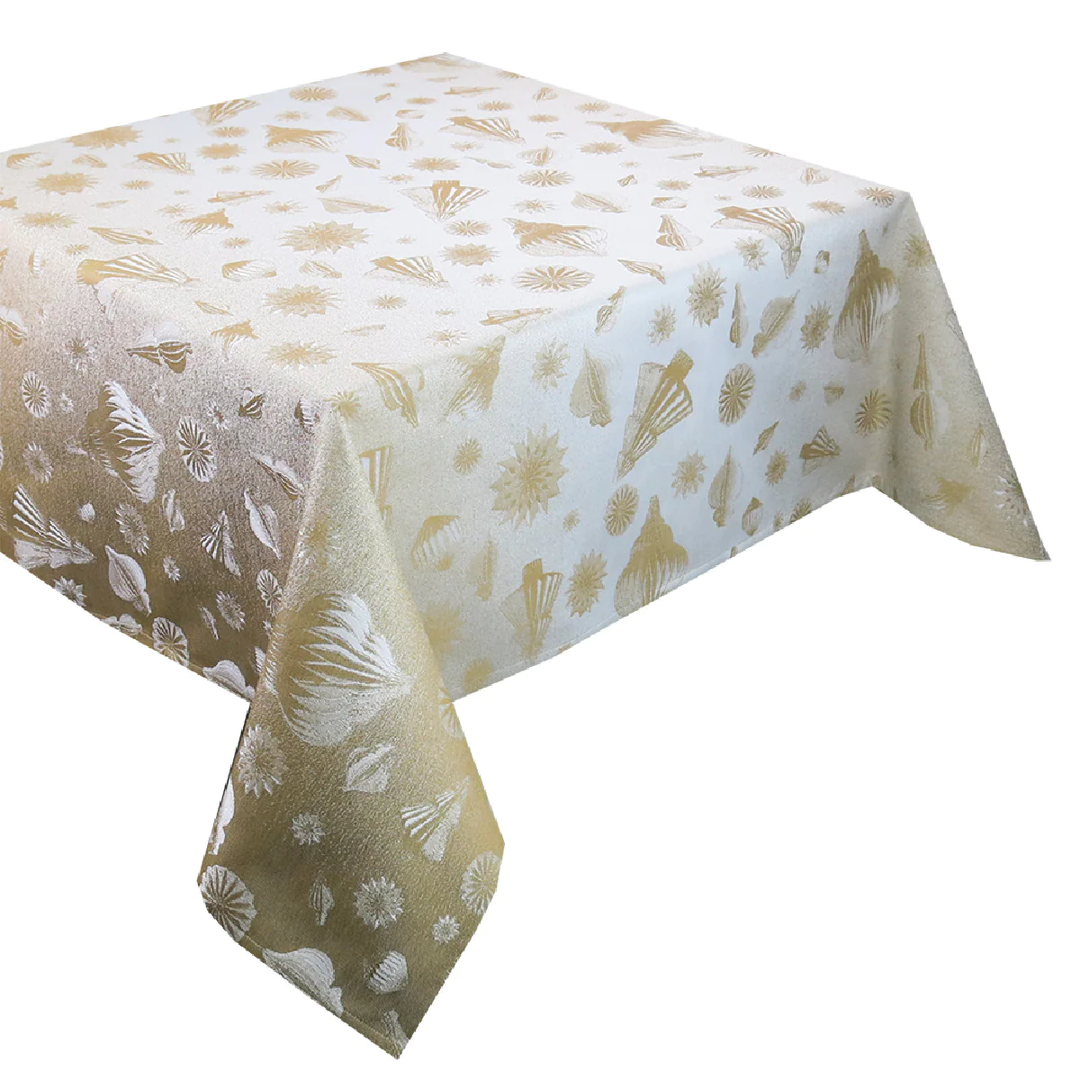 Nappe enduit imperméable pur coton or 150X150 Garnier Thiebaut