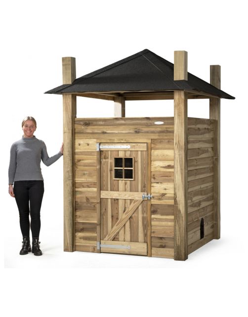 Voldux Hooiberg Loes - Kippenhok - 175x175x225 cm Bruin