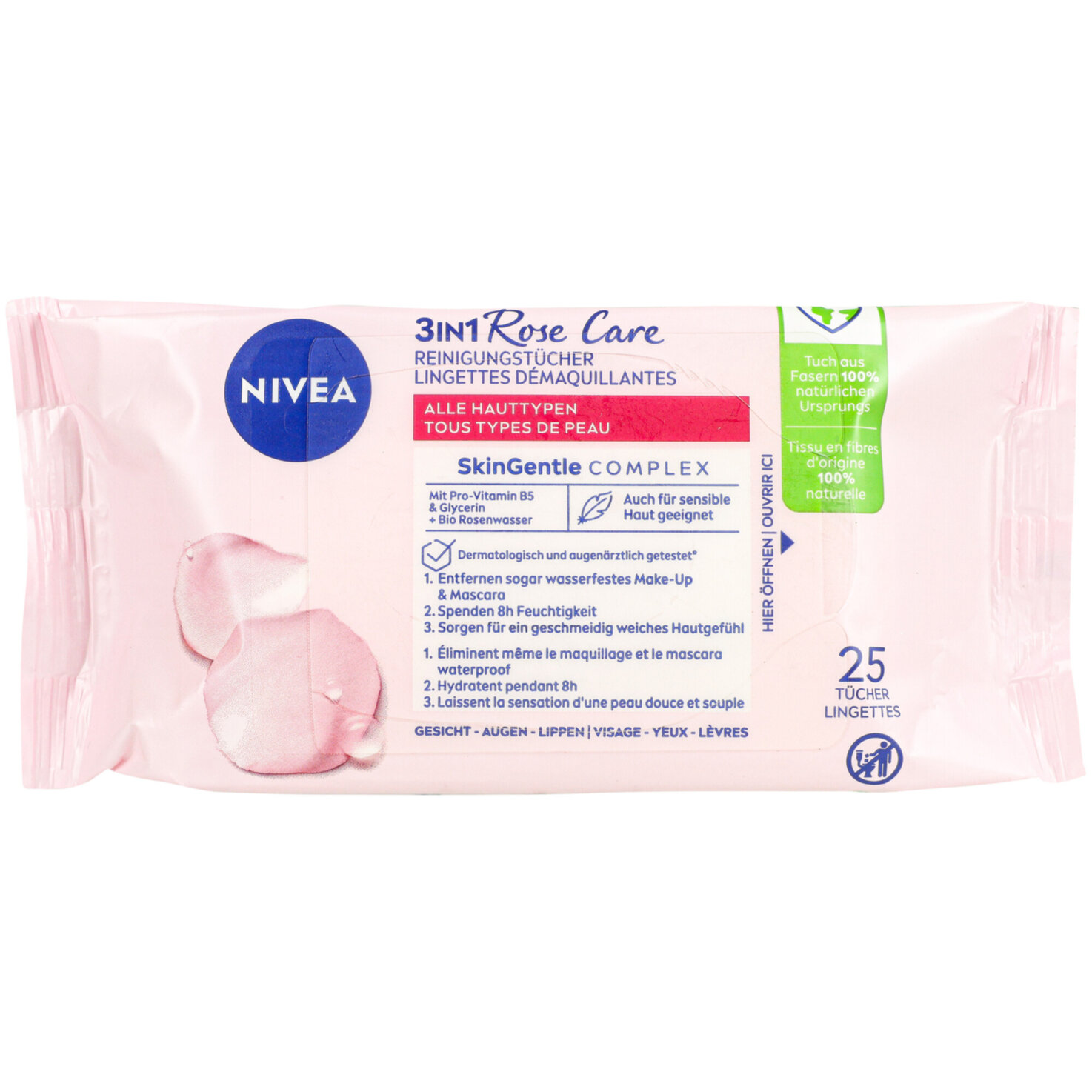 Nivea Rosenwasser Reinigungstücher 25 Stück